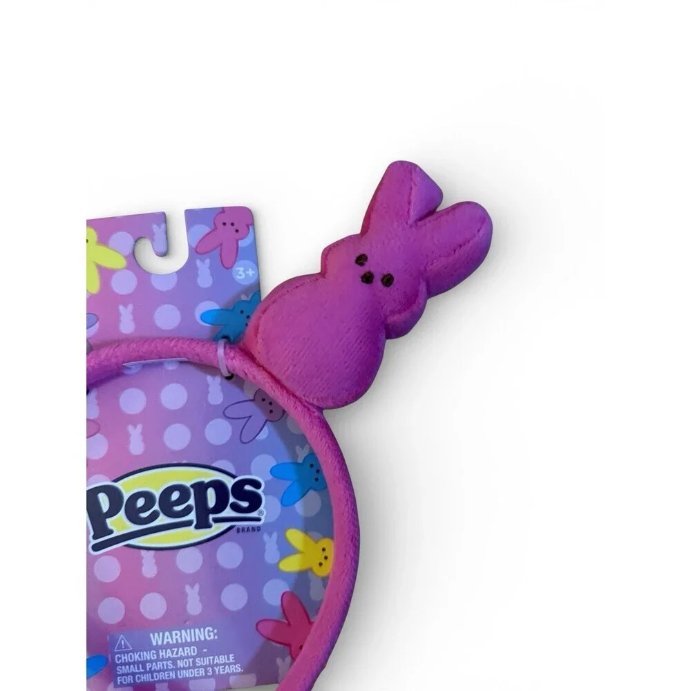 PEEPS Plush Bunny Headband, Pink with Bunnies, Easter, NEW WITH TAG!!!